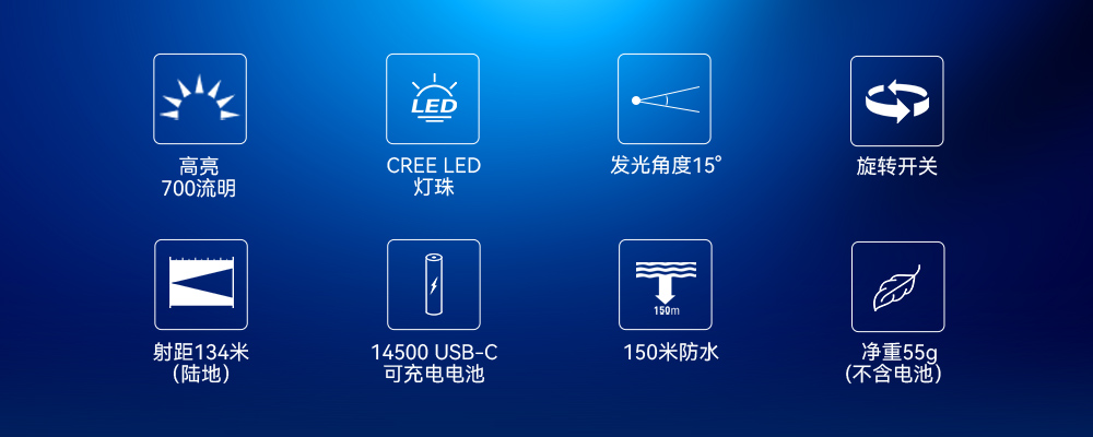 D560迷你手（shǒu）電（diàn）筒，小巧迷（mí）你潛水手電筒，潛水手電筒，木瓜视频OrcaTorch