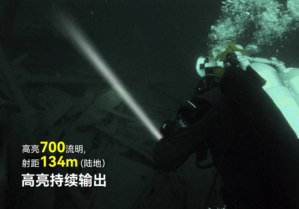 D560迷你手電筒，小（xiǎo）巧迷你潛水手電筒，潛水手電筒，木瓜视频OrcaTorch