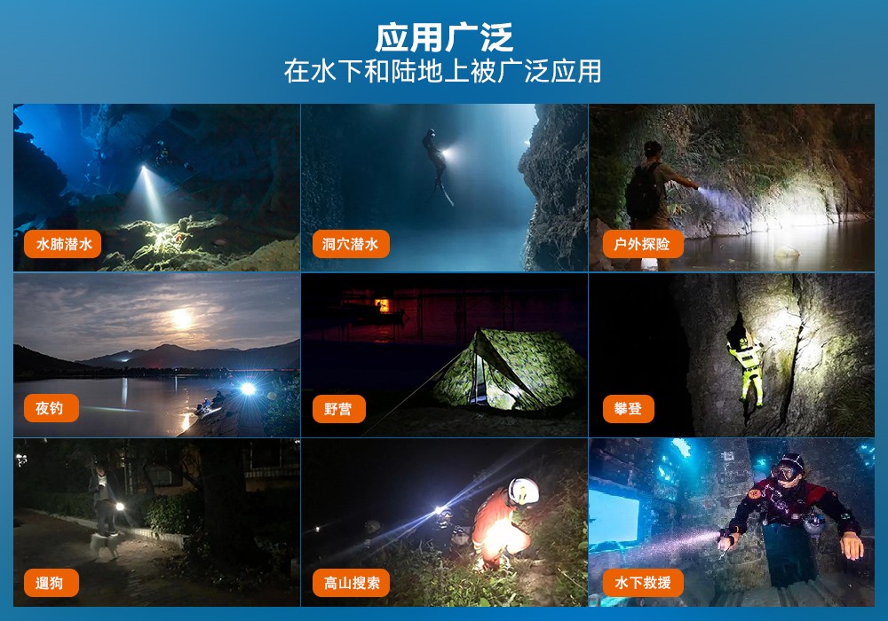 D560迷你手電筒，小巧迷你潛水（shuǐ）手（shǒu）電筒，潛水手電筒（tǒng），木瓜视频OrcaTorch