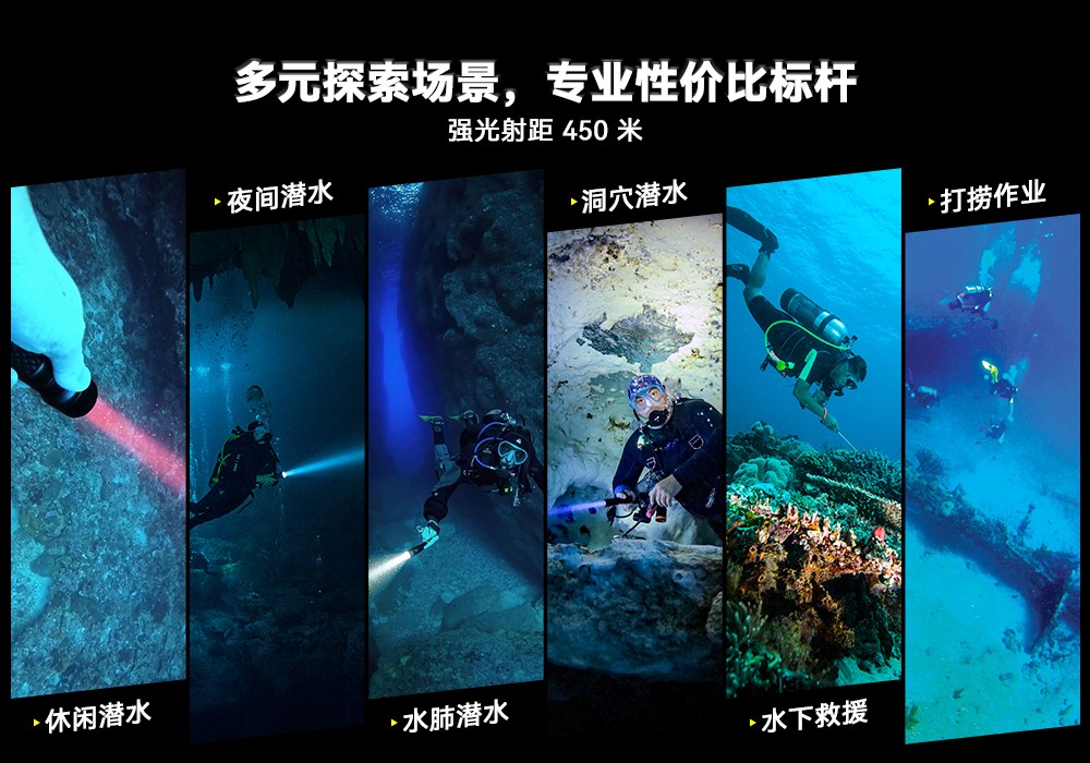 木瓜视频OrcaTorch，木瓜视频 X7潛水手電筒（tǒng），2025新款潛水手電筒，水下照明燈，水下搜索燈，沉船照明燈，潛水燈