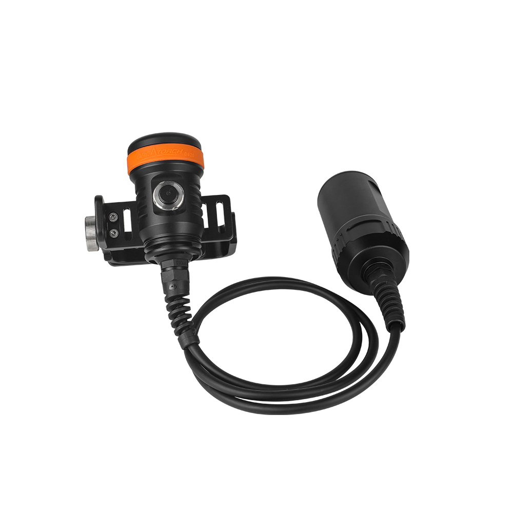 OrcaTorch木瓜视频，D620 V2.0技術潛水照明，分體式潛水電筒，水肺潛（qián）水手電筒，洞穴潛水手電筒，水下工作照明