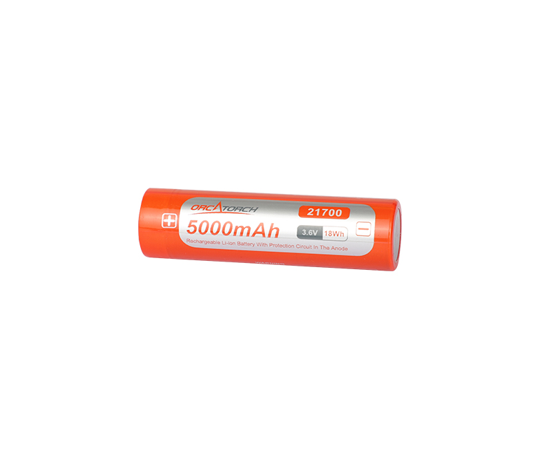 OrcaTorch 鋰離子電（diàn）池21700 USB 5000mAh
